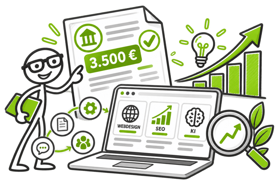 Digitale Förderung - Zuschuss - Webdesign SEO KI